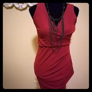 Stylish Burgundy Mini Dress